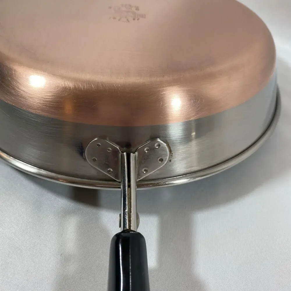 Revere Ware 9” Skillet Frying Pan Lid Copper Bottom Clinton 89 e Stainless Steel